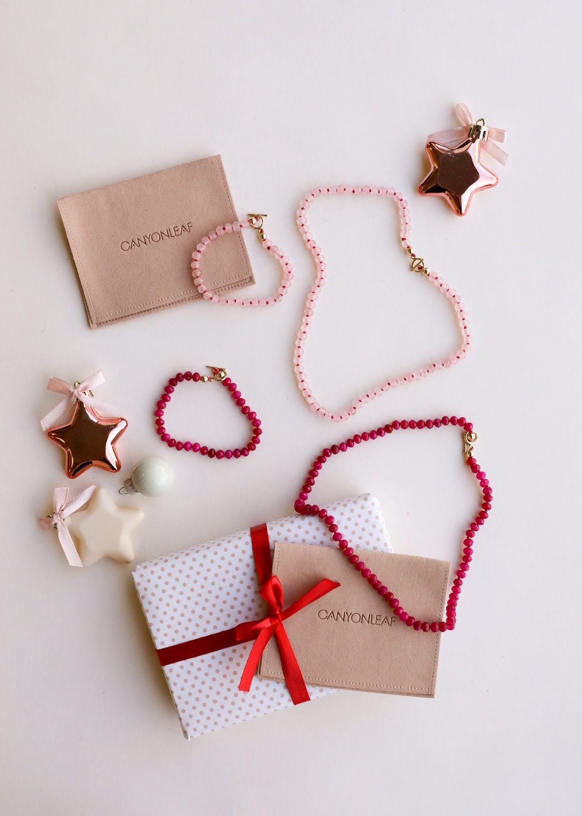 Natural Rose Quartz Toggle Bracelet