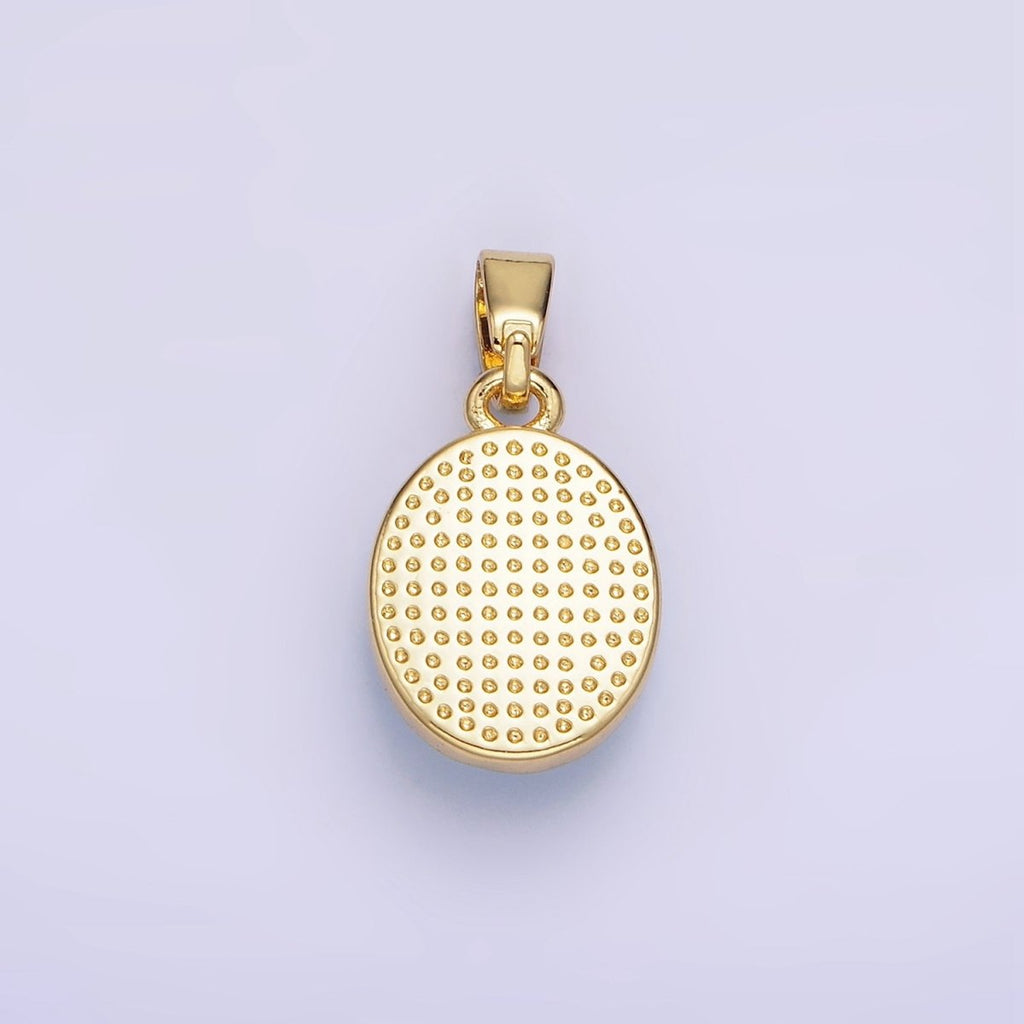 back side of pendant on white background