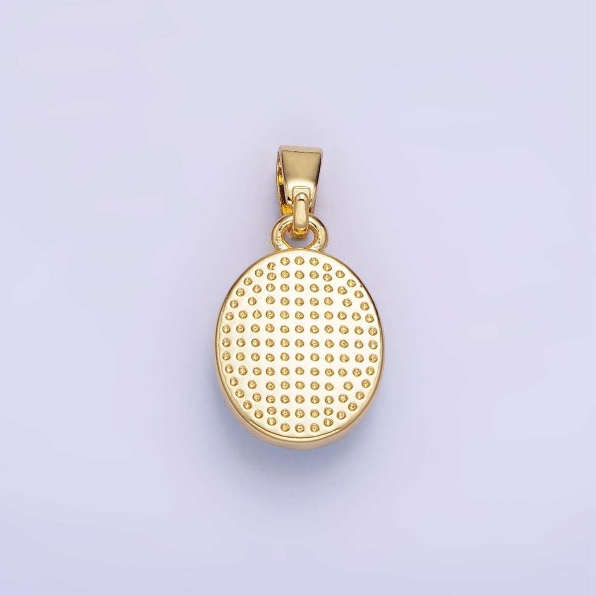 back side of pendant on white background