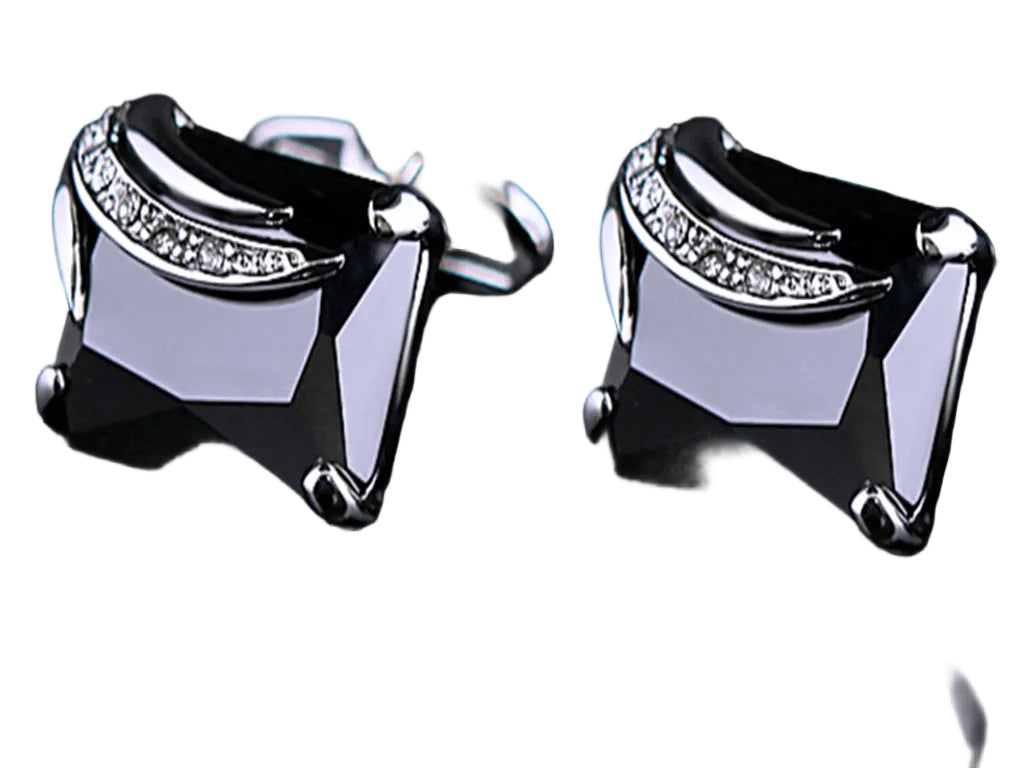 cufflinks on white background