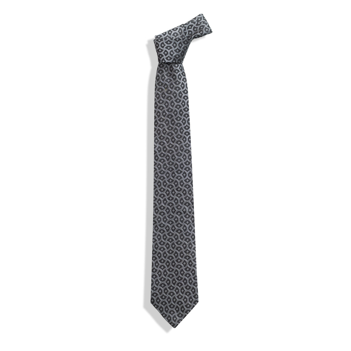 grey tie white background
