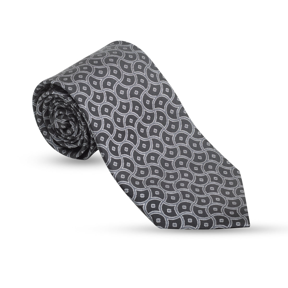 grey tie white background