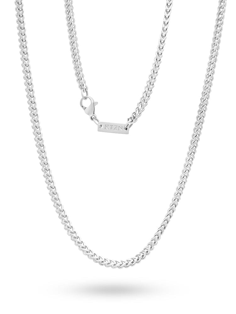 silver chain white background