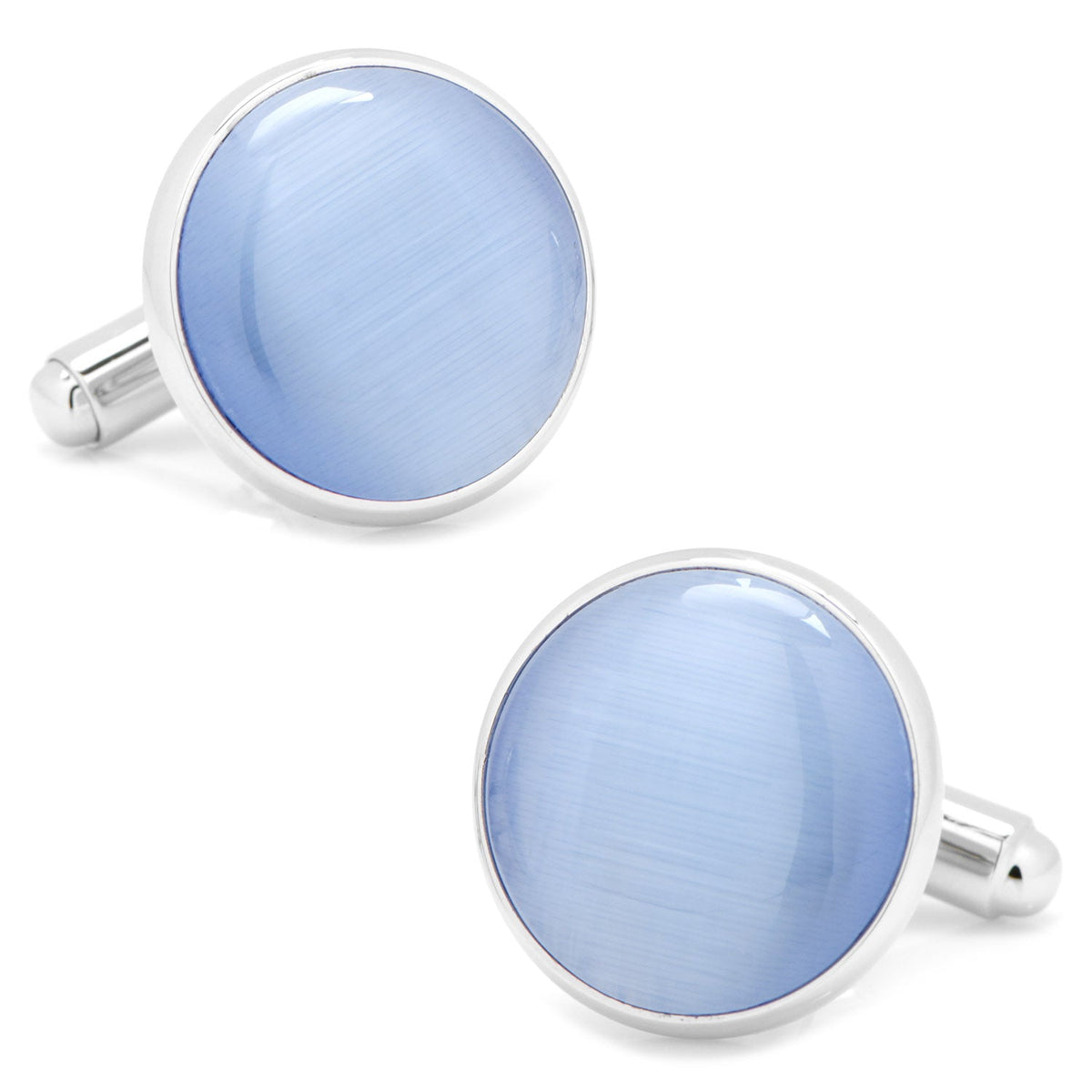 blue cufflinks white background