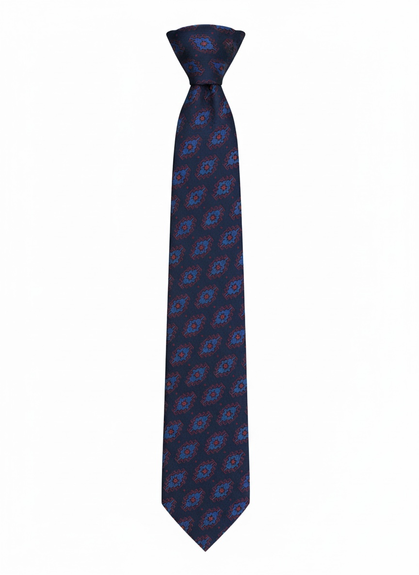 blue tie white background