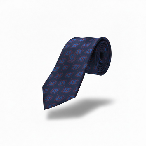 blue tie white background
