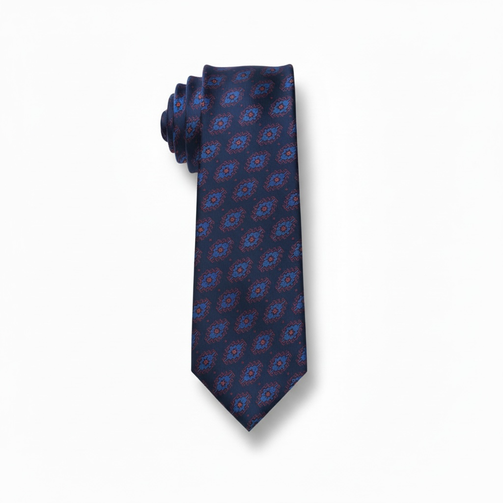 blue tie white background