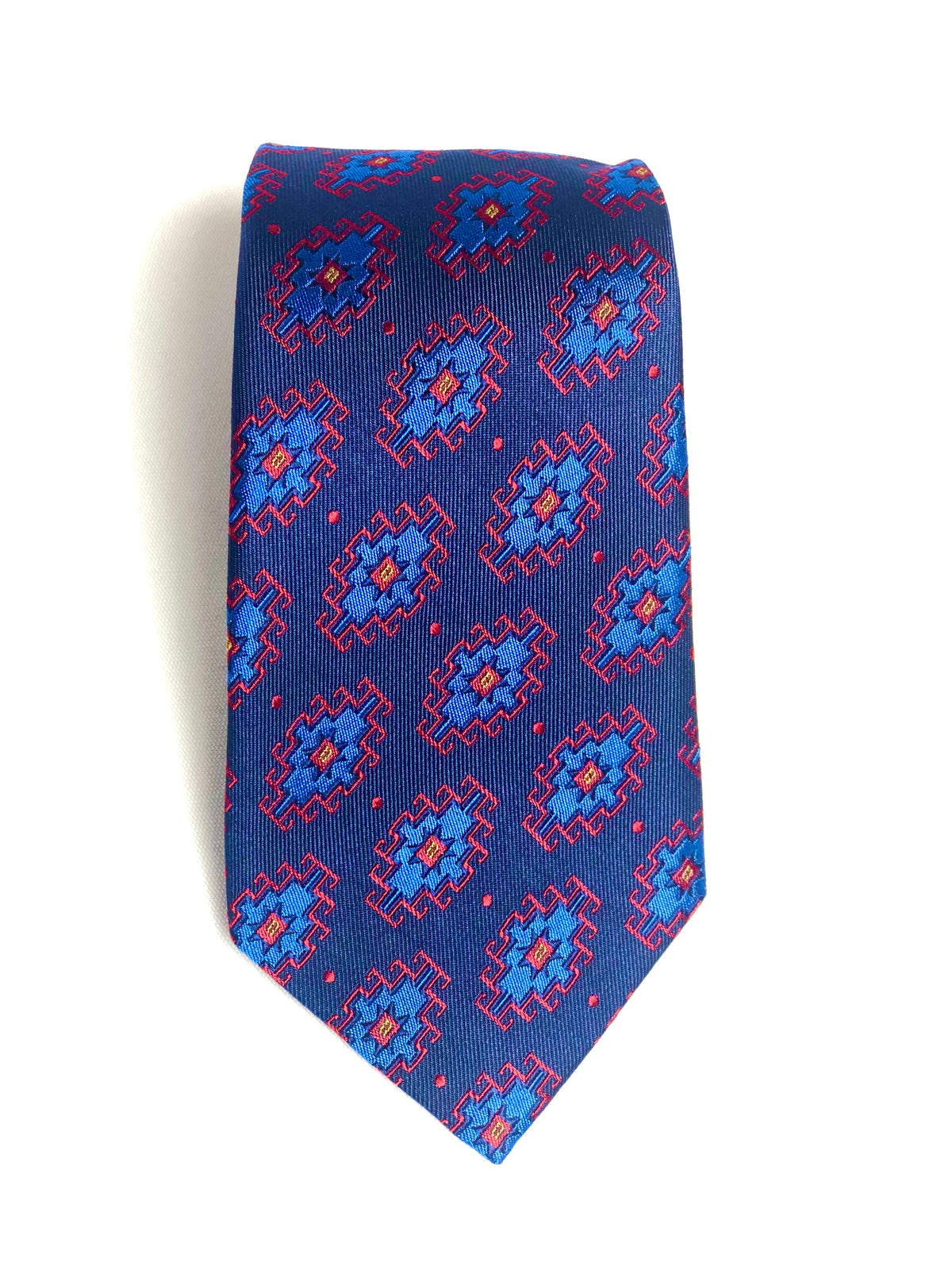 blue tie white background