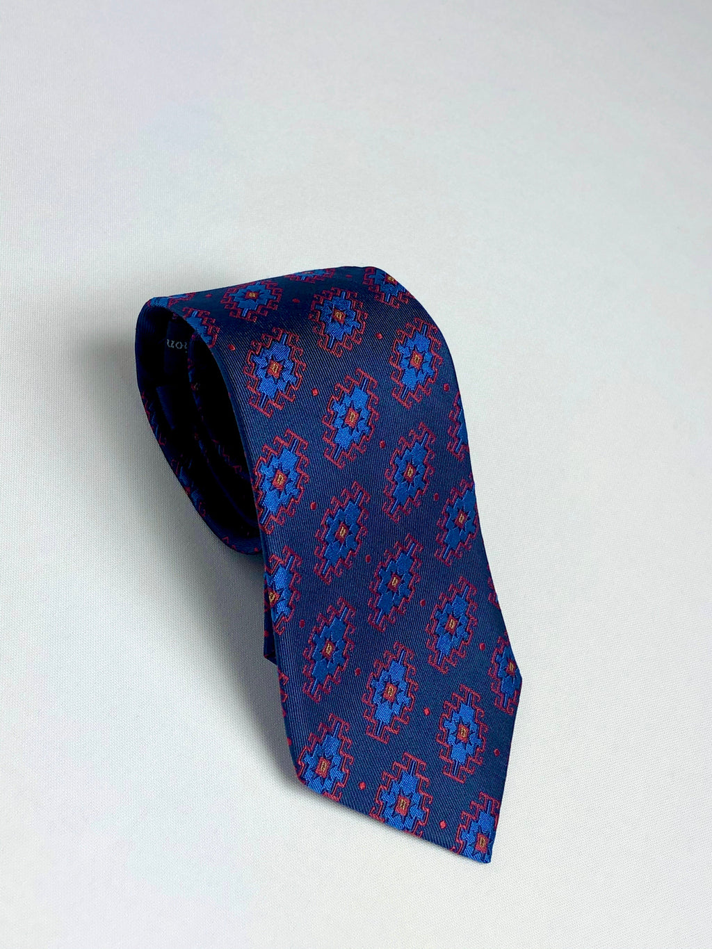 blue tie white background