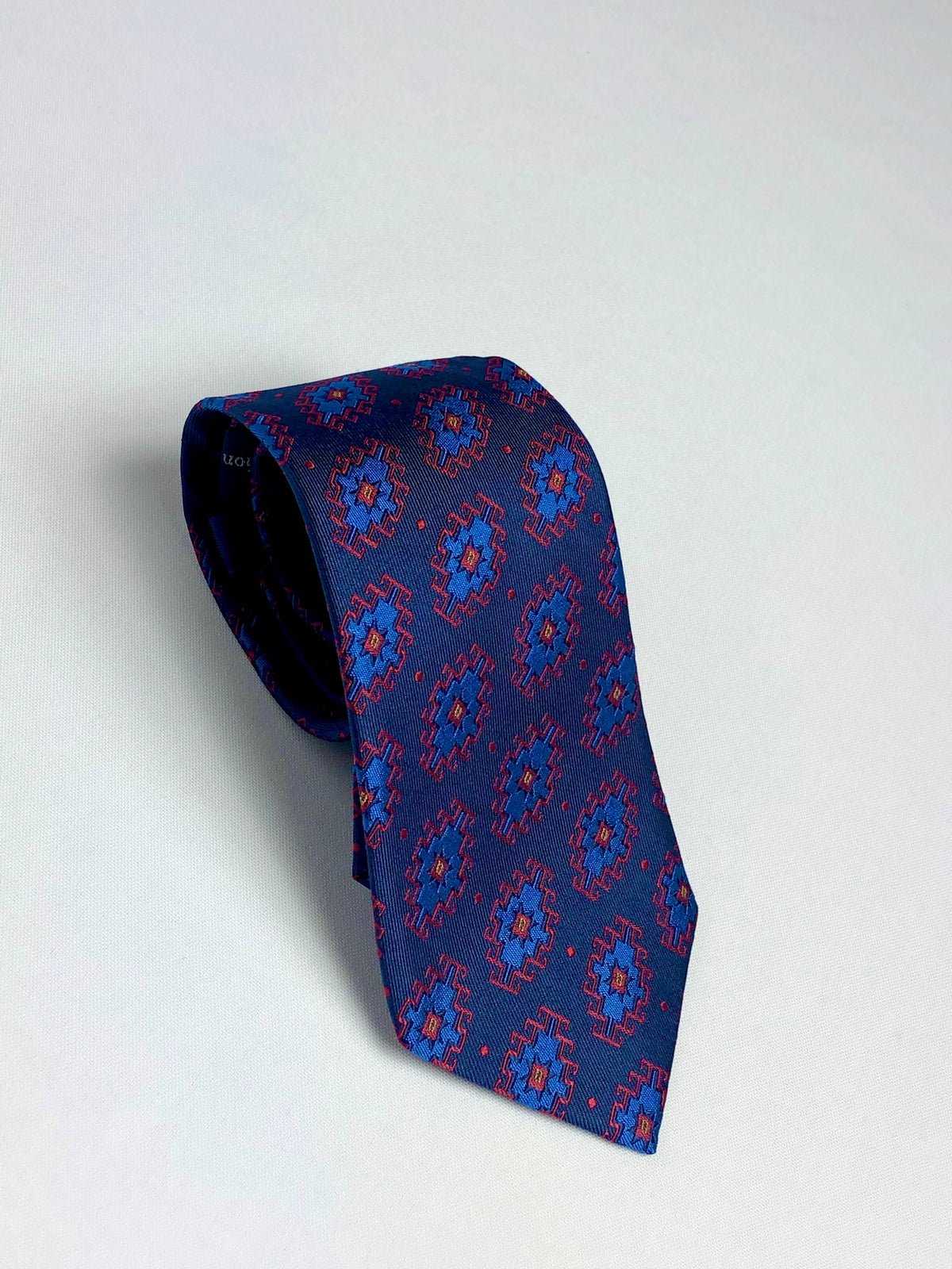 blue tie white background
